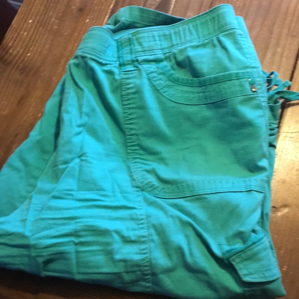Cato teal cargo capris